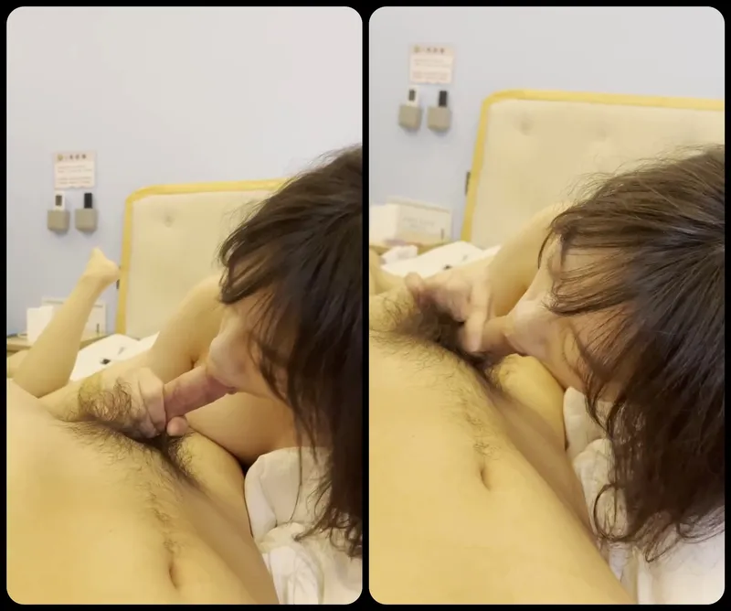 Cô bạn gái ngoan mút láp dương vật bự của anh